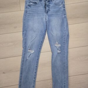 GAP Light Blue Skinny Jeans with Knee Rips